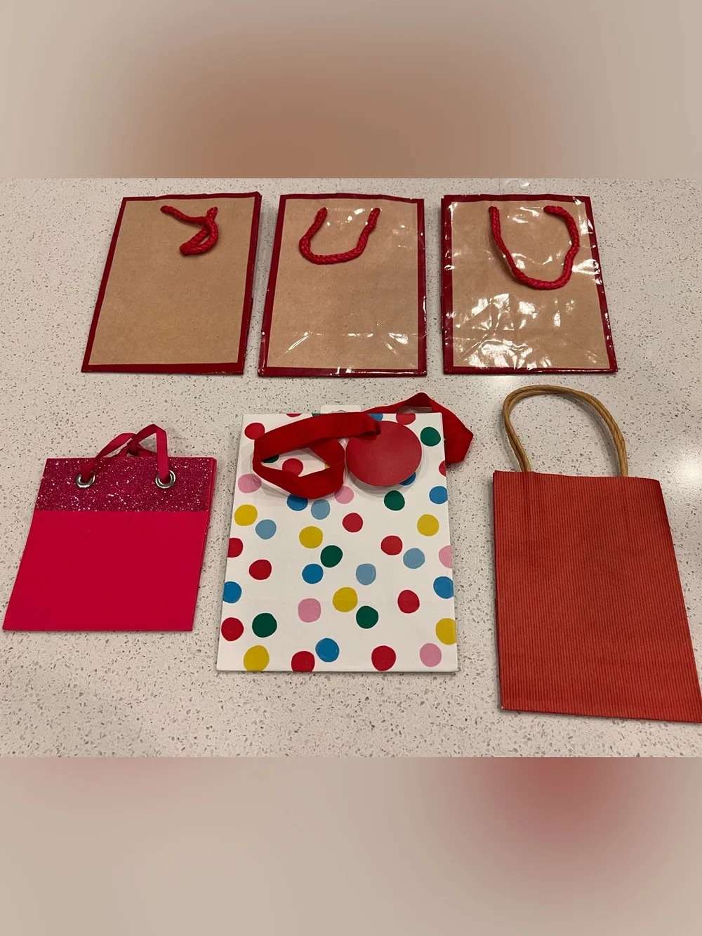 Assorted Pink Red Gift Bag Lot - Birthday / Valentine /Mother’s Day / Party